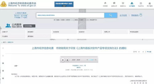 上海市首版次軟件產(chǎn)品專項支持辦法出臺，最高支持200萬元助力軟件及輔助設備發(fā)展